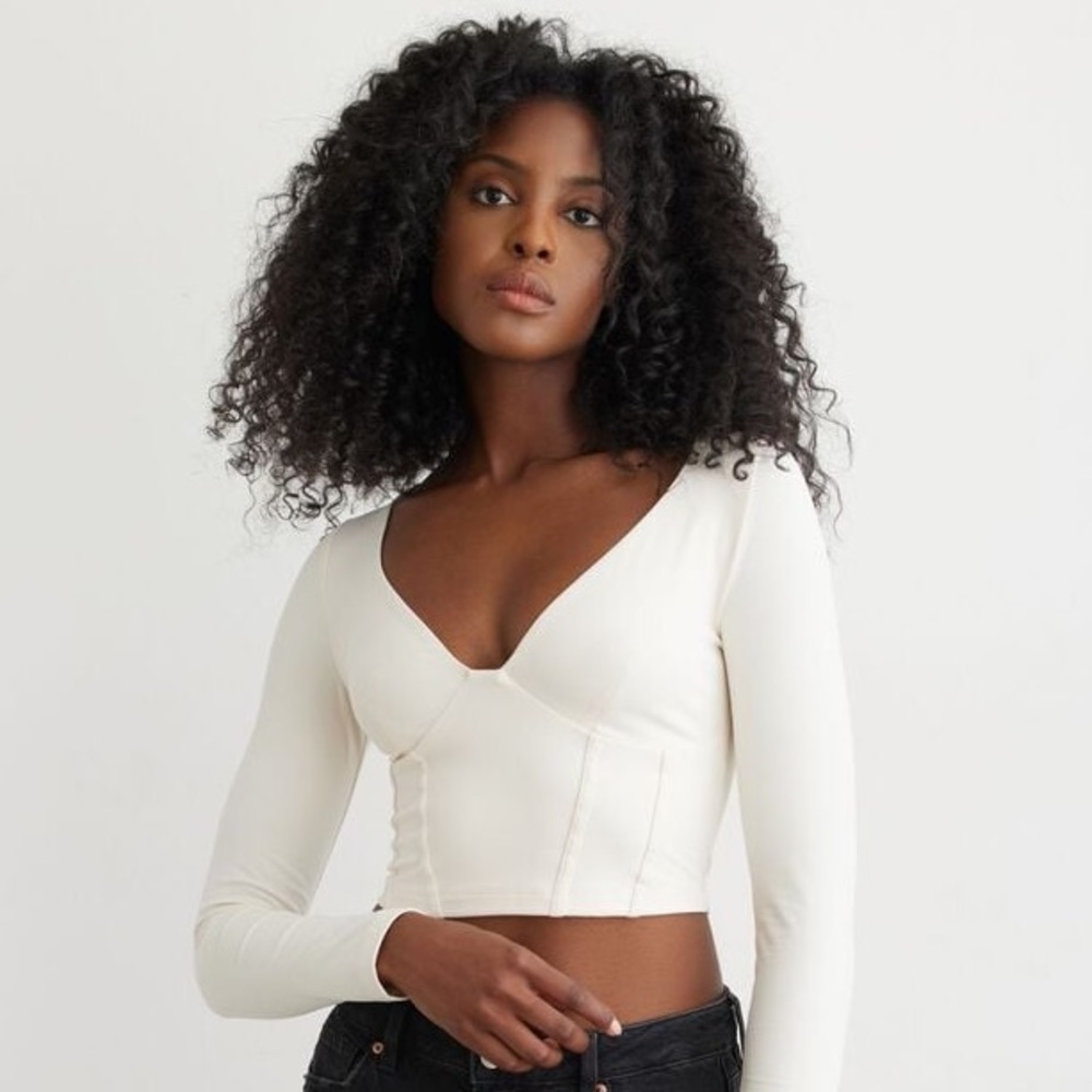 NWOT Dynamite Long Sleeve Corset Top